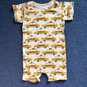 NYC Yellow Taxi Print Kids Romper
